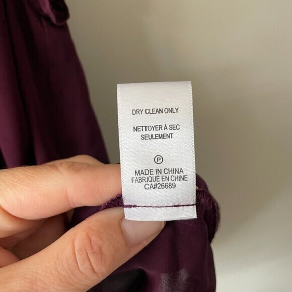 Parker Allie SILK Ruffles Tie Halter Neck Sleeveless Blouse Purple Small NEW - Picture 13 of 15